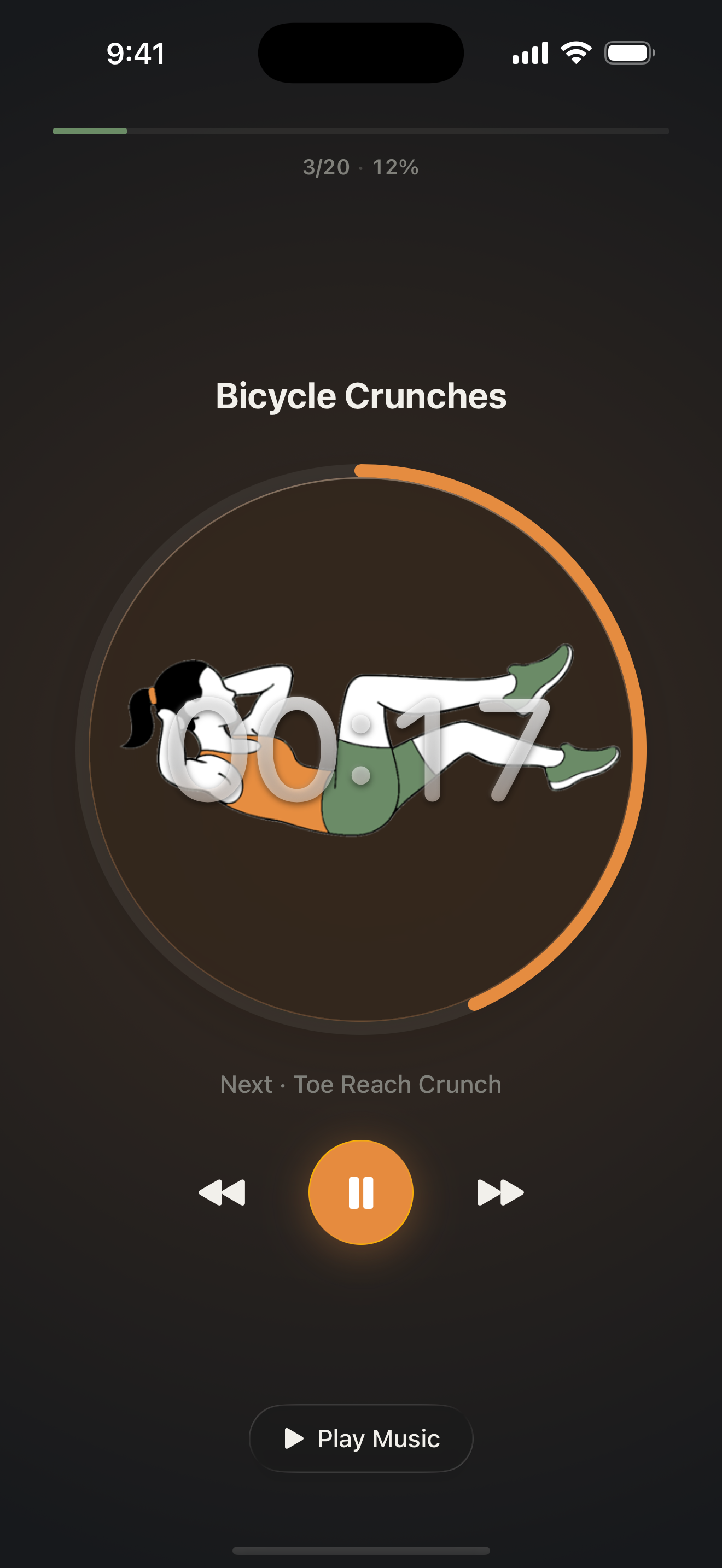 Zestimer iPhone screenshot — Active workout