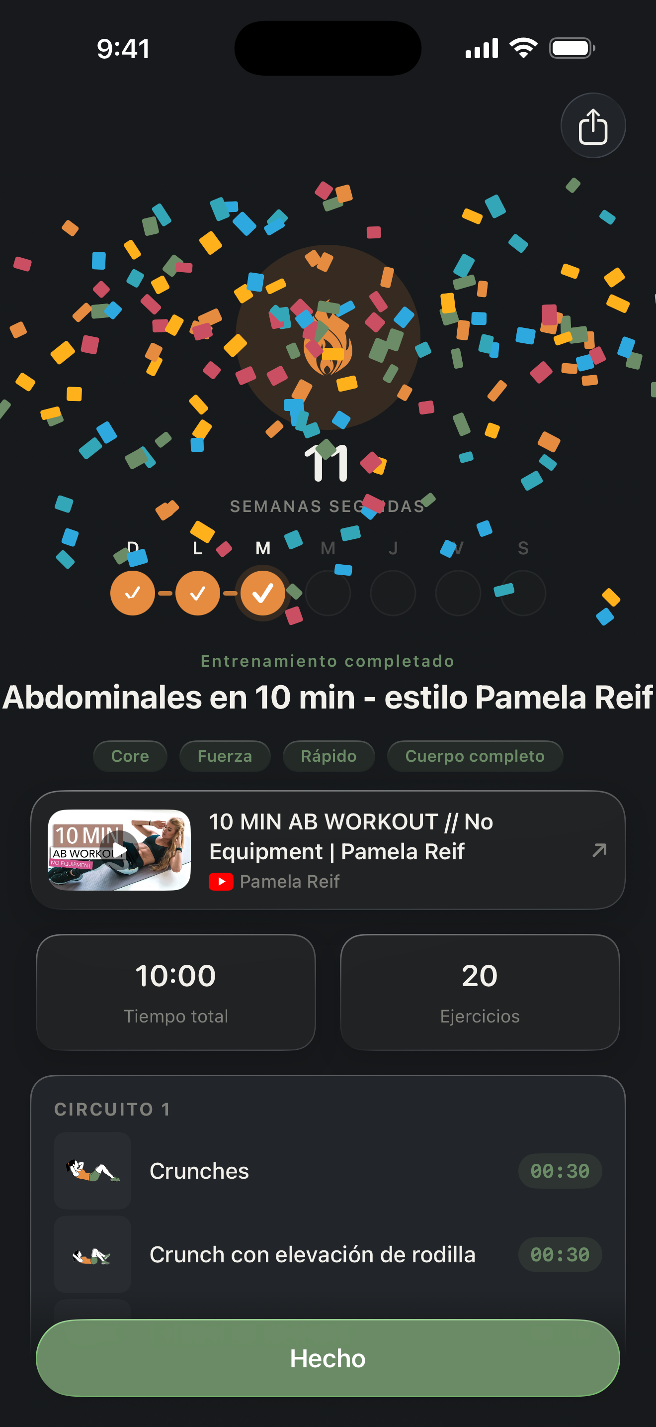 Pantalla de Resumen en Zestimer