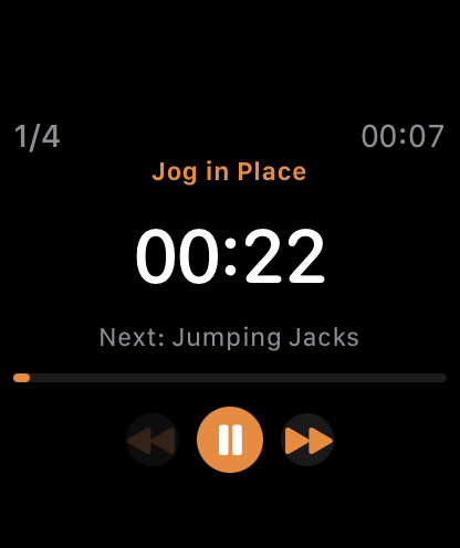 Active workout on Apple Watch in Zestimer